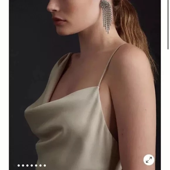 BHLDN silk charmeuse slip dress - Picture 3 of 6